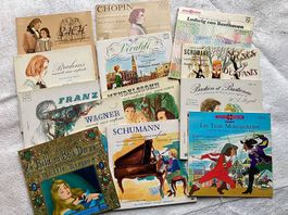 Lot de 12 disques 33 tours  la musique expliquée aux enfants
