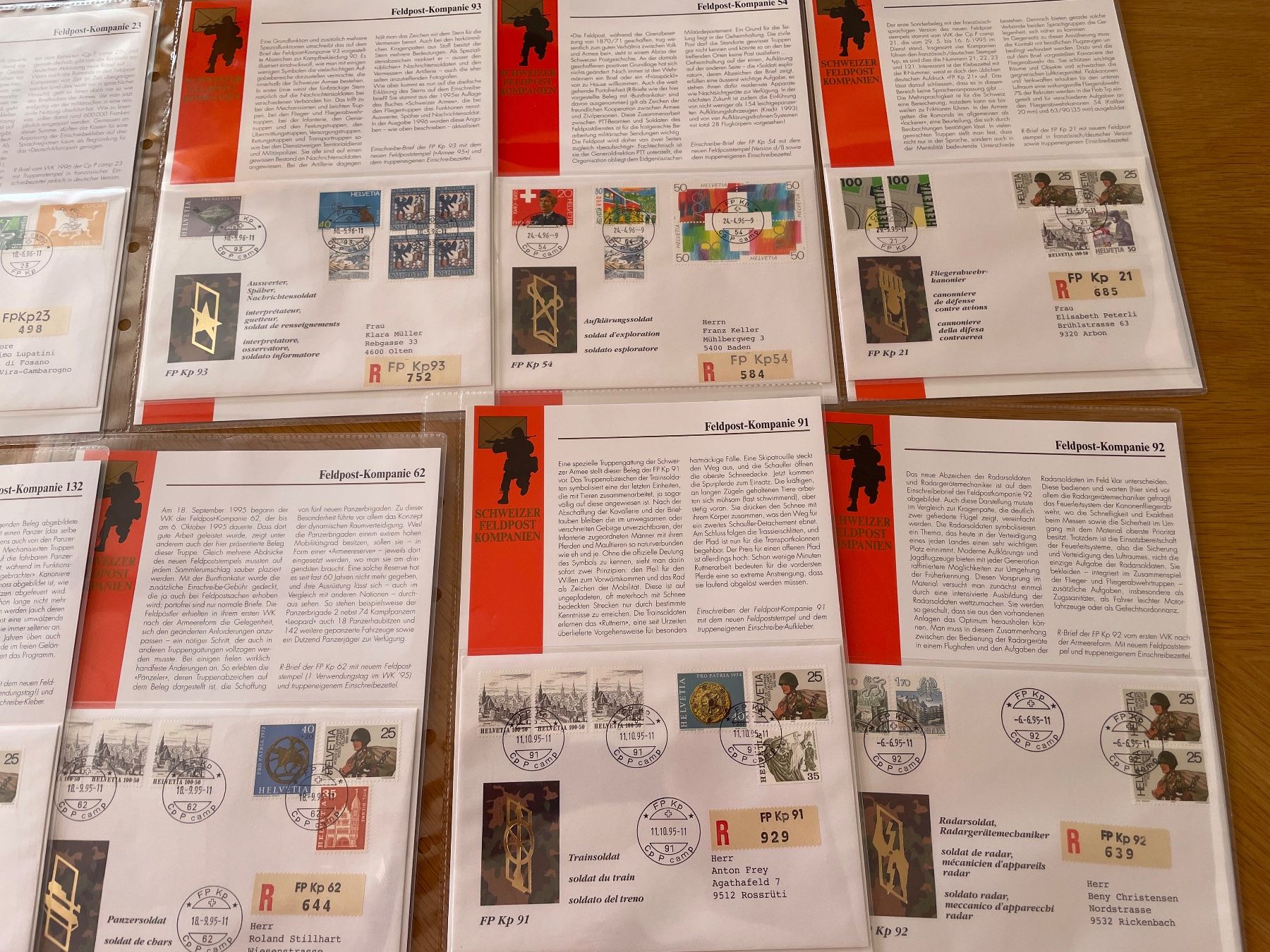 Alle Briefmarken: 21 DOC. MILITAIRE FELDPOST – Gebraucht aus Sonceboz-Sombeval von Comment2 4