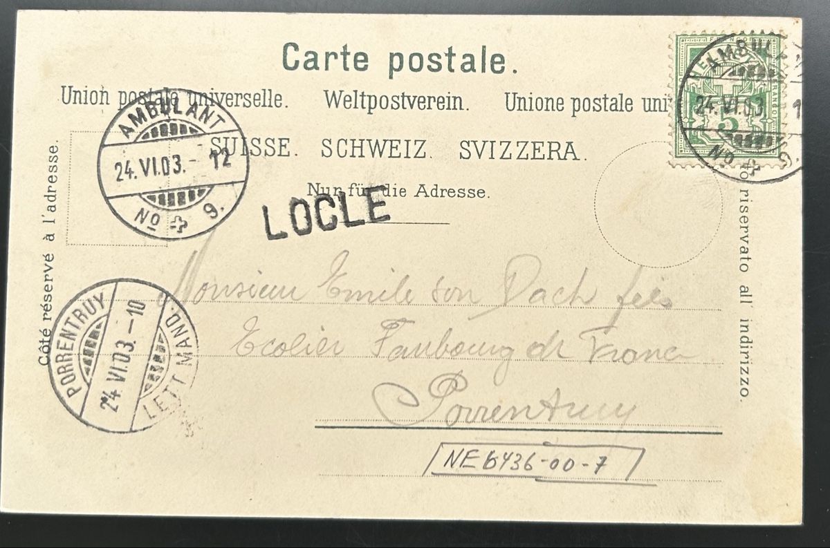 Cartoline postali: Souvenir du Locle Litho  – Usato da Horw venduto da Tellbub 1