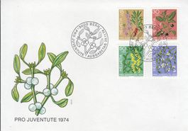 1974 Pro Juventute Giftpflanzen des Waldes FDC