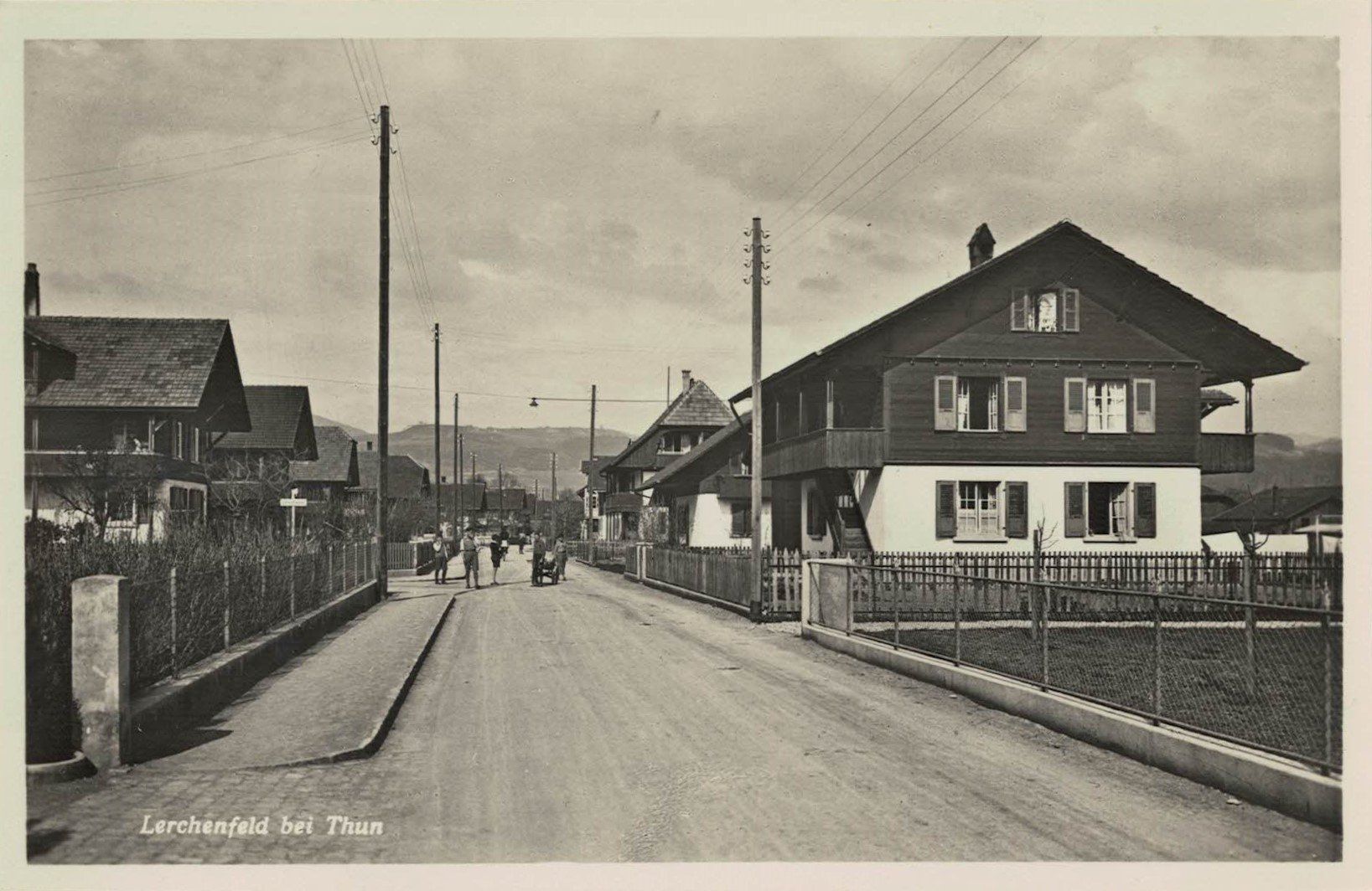 Cartoline postali: Thun BE Lerchenfeld Ortsansicht Nr.12048 , ca.1940 – Usato da Solothurn venduto da Bepposol