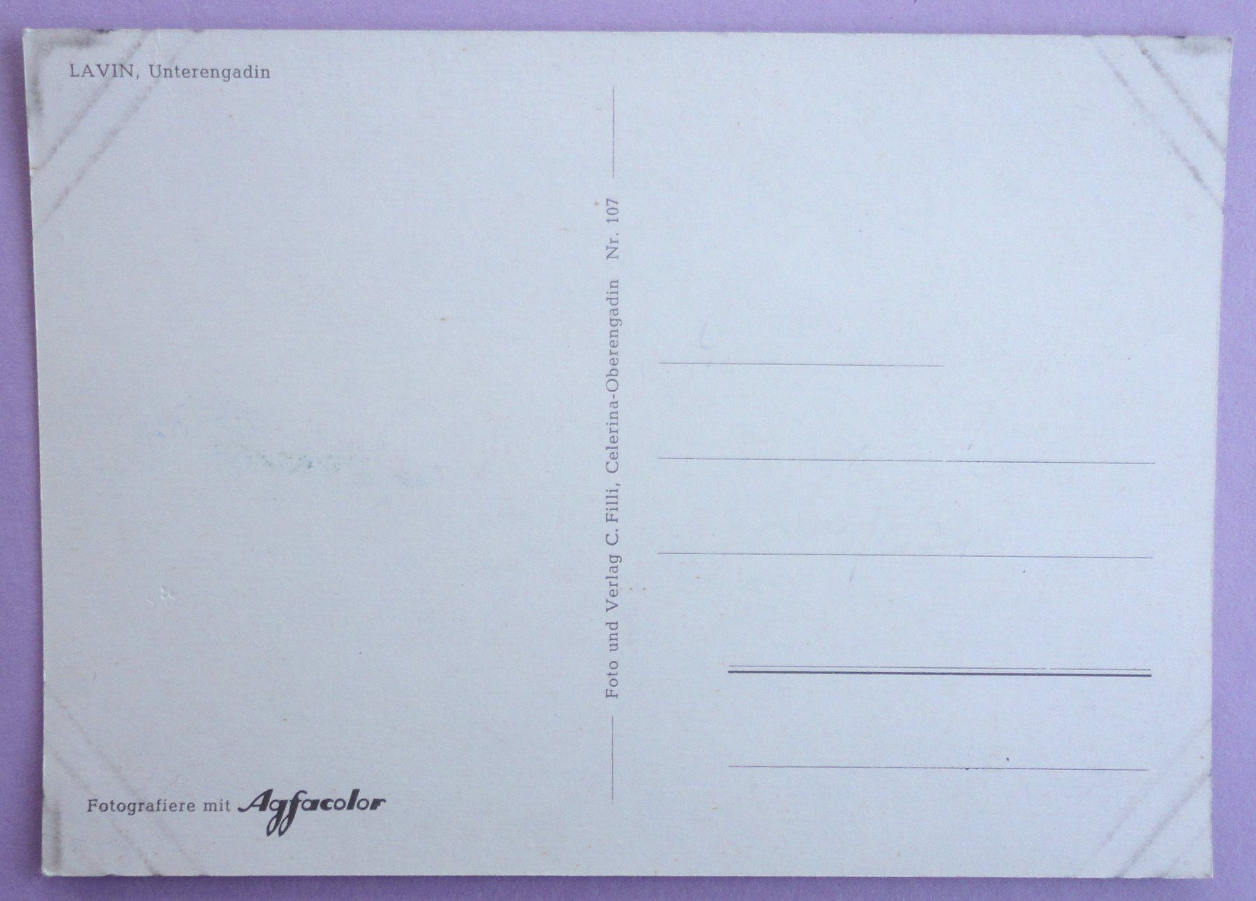 Cartoline postali: Lavin, Unterengadin – Difettoso da Fétigny venduto da Billy2miny 1