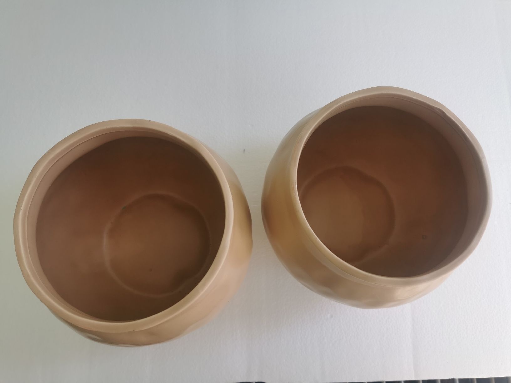 Vasi per fiori: 2er Set Blumentöpfe, beige  – Usato da Glattbrugg venduto da riseca 2