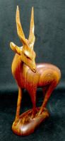 Gazelle Antilope Holz sculpture bois 18 cm vintage 50s' 60s'