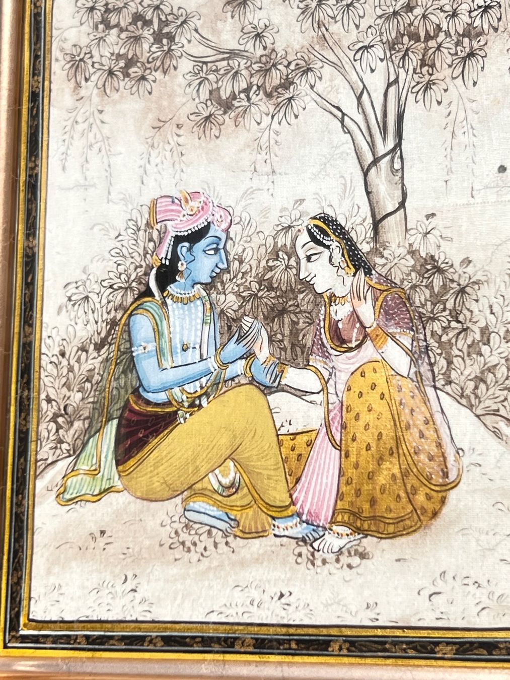 Gemälde: Krishna & Radha miniature art – Gebraucht aus Lausanne von NYC67