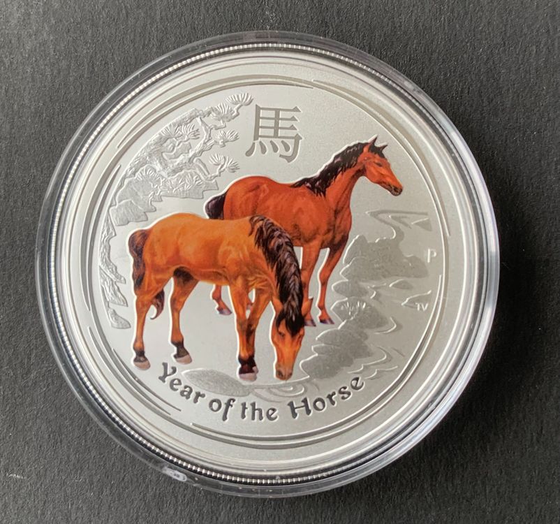 Year of the Horse 2014 /1 oz Silber in Kapsel Kaufen auf Ricardo