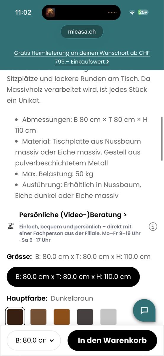 Tische: Holz Bar Table - Micasa – Neu (gemäss Beschreibung) aus Zürich von juz_2t2j 8