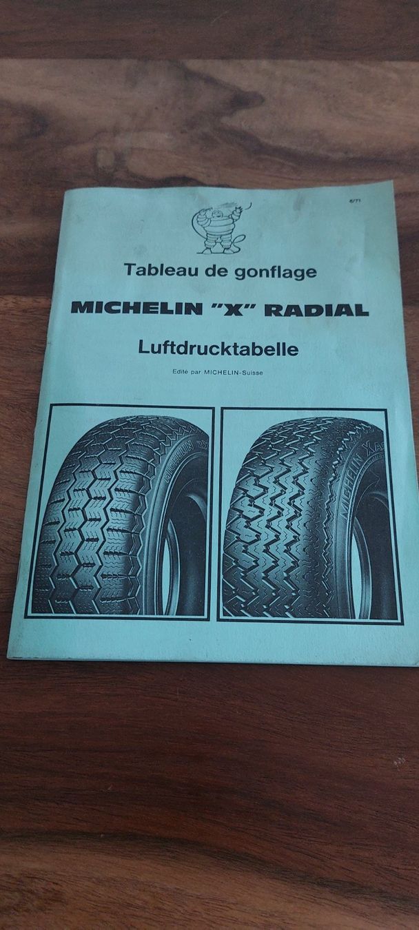 Bücher: 'Michelin "X" Radial Luftdrucktabelle' – Gebraucht aus Ebnet von rafaelc17