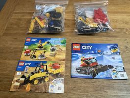 LEGO City Baustellenset 60252 + 60222 Pistenraupe