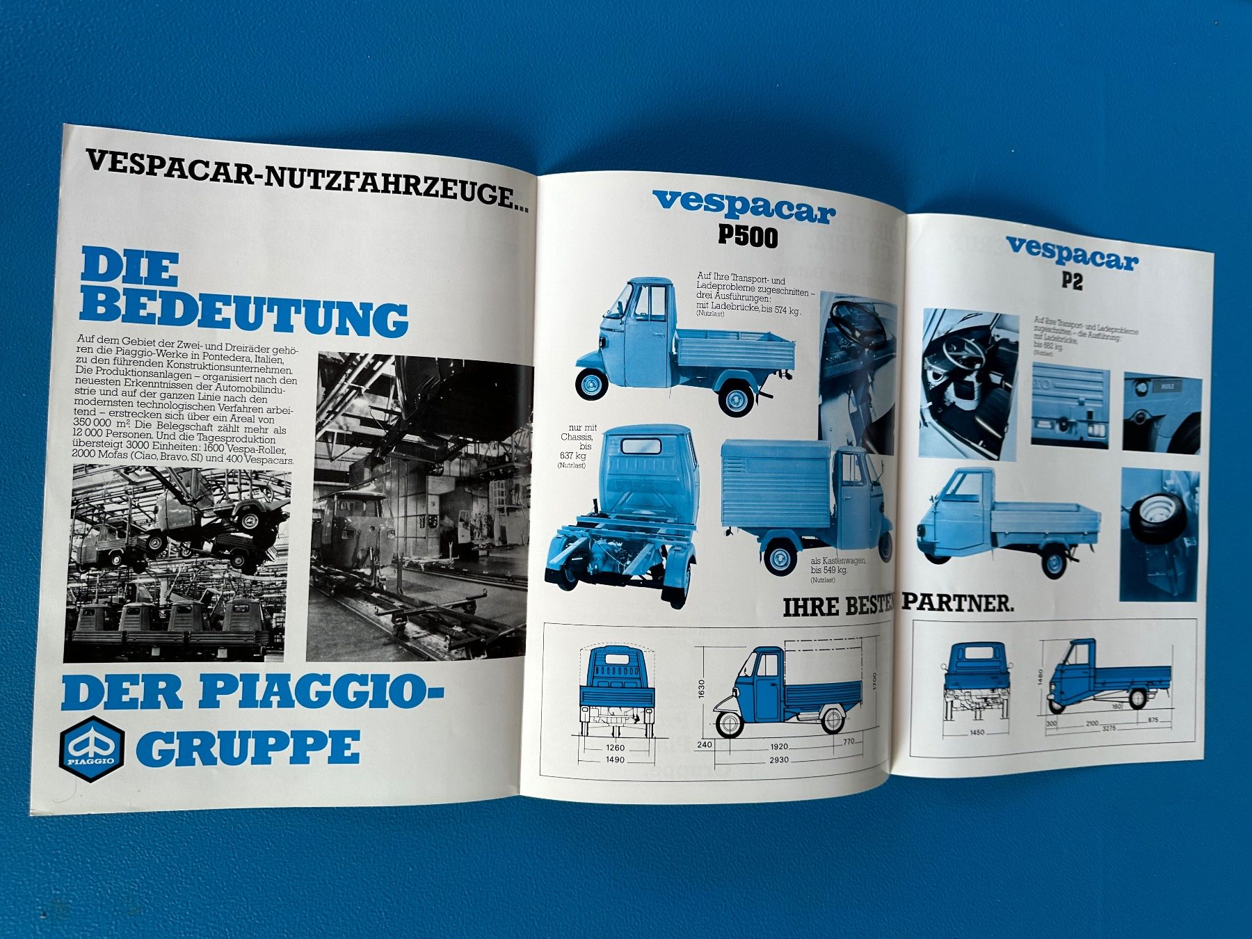 Piaggio Documenti: Vespacar  Piaggio , Prospekt – Usato da Boswil venduto da pavo1 2