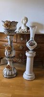 Set 1 hochwertige Blumensäule,1  Bauchvase auf Sockel