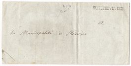 Lettre de MONTPREVEYRES pour Mézières le 4 Mai 1843