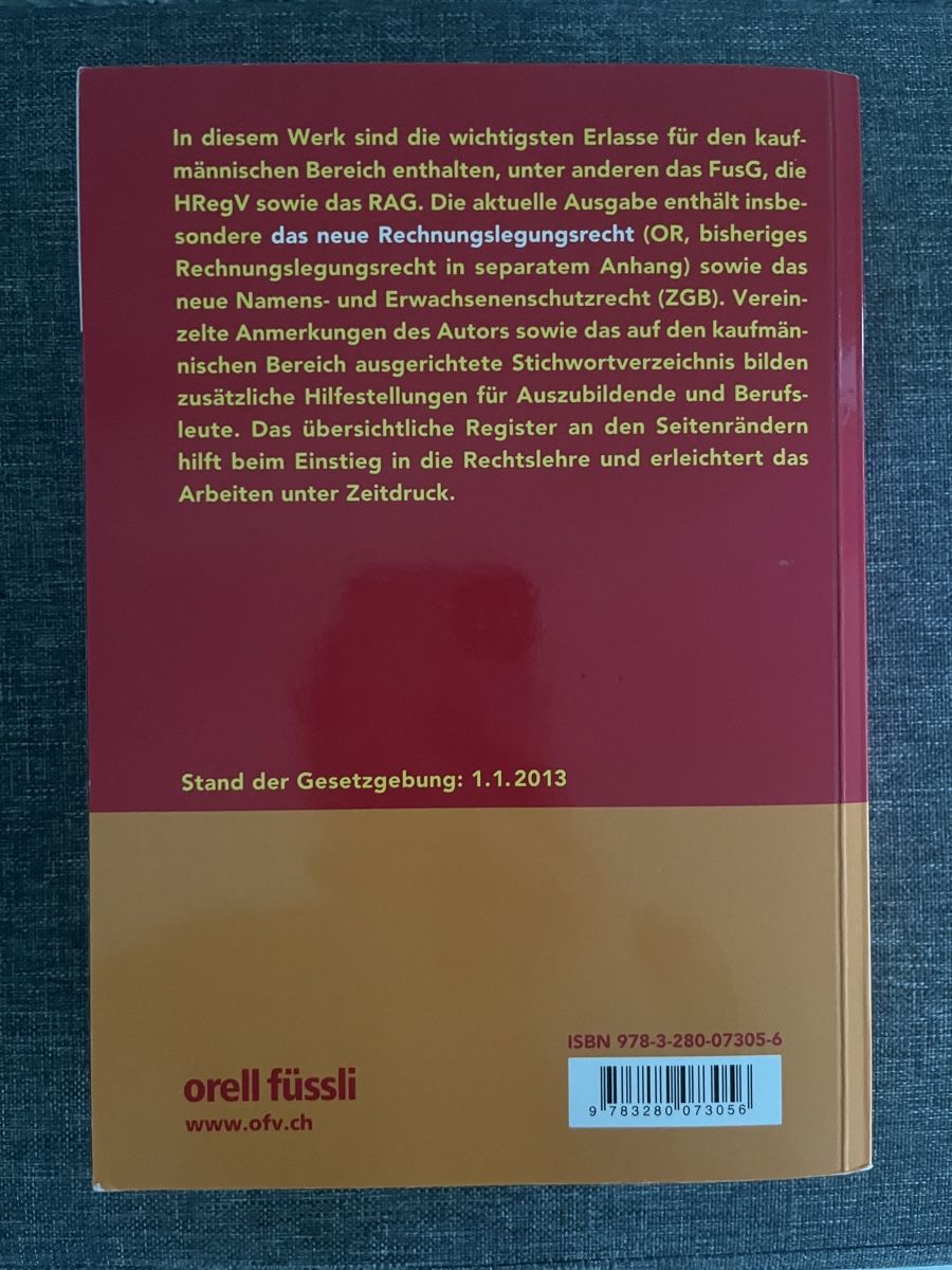 Libri: ZGB / OR 10. Auflage – Nuovo (secondo la descrizione) da Spiez venduto da nomii20 1