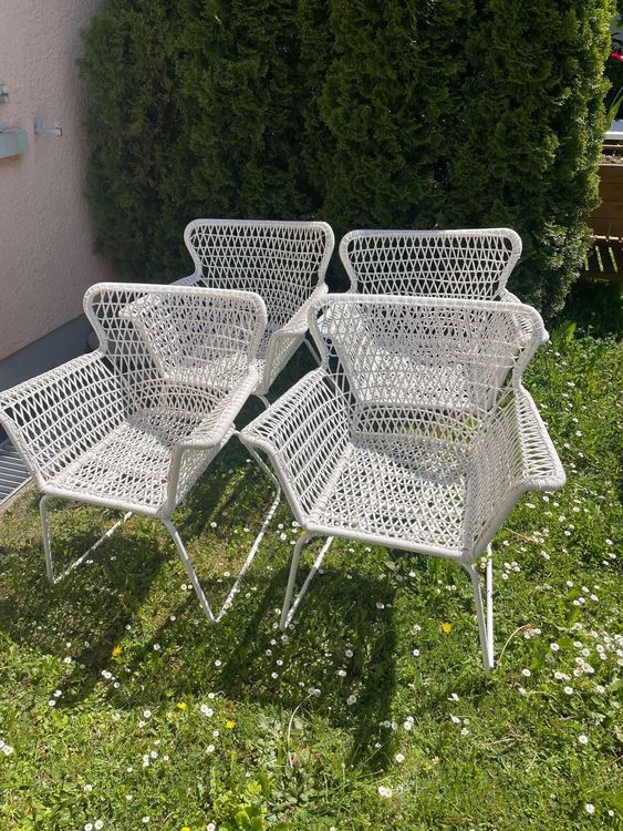 4 Gartenstühle weiss, Ikea Kaufen auf Ricardo