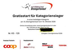 Bremgartenlauf Startgutschein