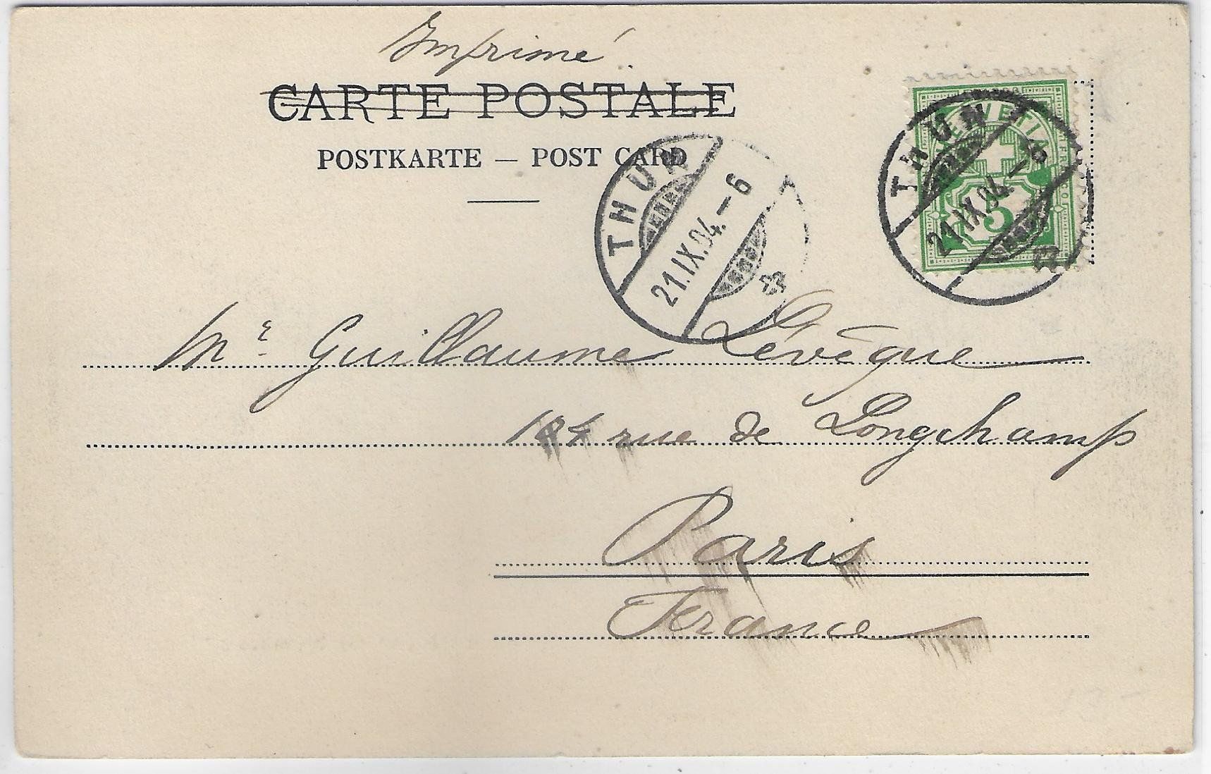 Cartoline postali: Reichenbach und die Blümlisalp 1904 – Usato da Ettingen venduto da Kartenplanet 1