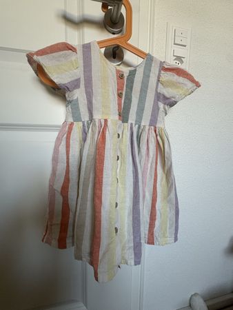 Next Girls Summer Dress 92  Cotton Linen Blend