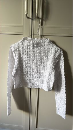 Weisses Sommer Top mit langen Ärmeln, Grösse S, Neuwertig