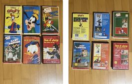 VHS Filme Disney und Tom und Jerry