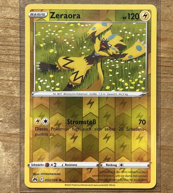 Zeraora Zenit der Könige 052/159 Reverse Holo Deutsch Kaufen auf Ricardo