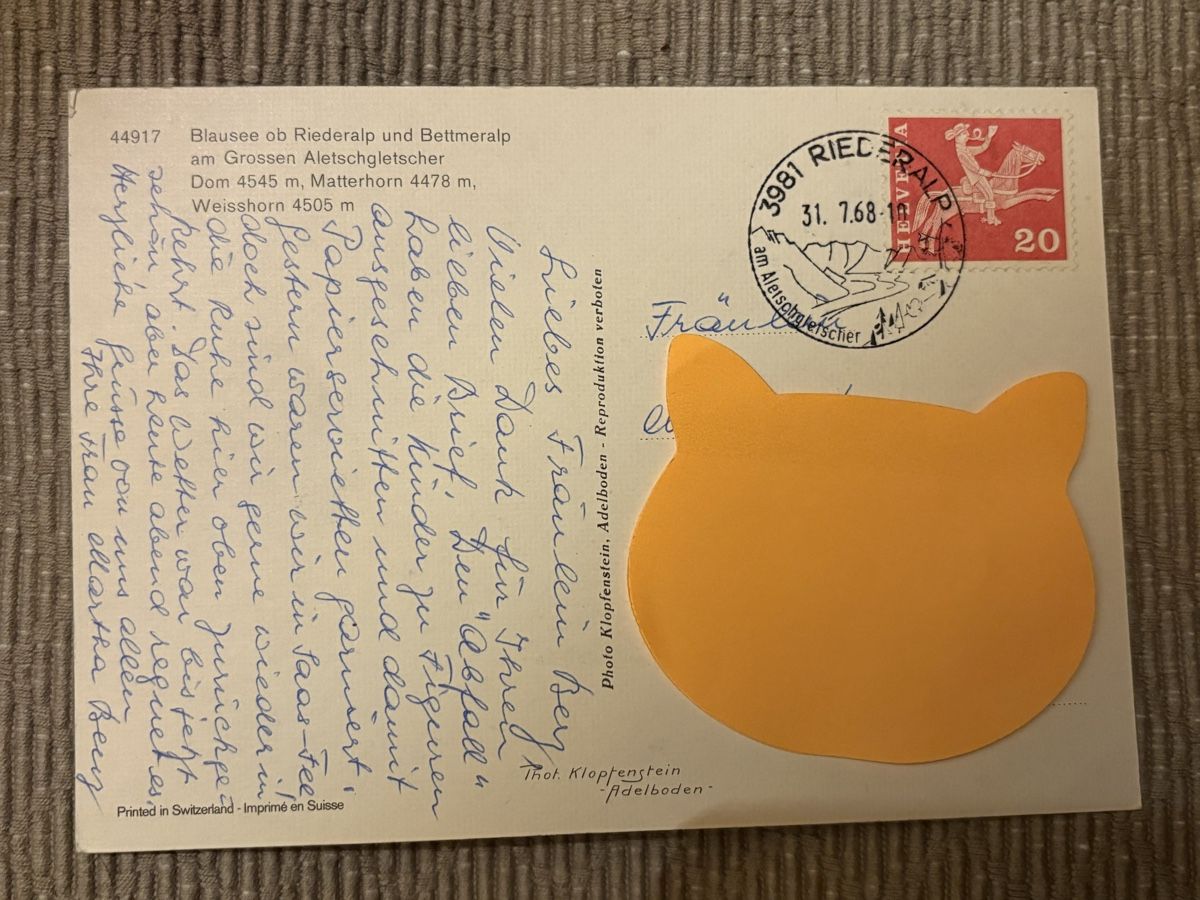 Cartoline postali: AK von Blausee ob Riederalp / Bergpanorama – Usato da Rümlang venduto da Kartenpost1 1