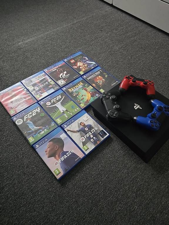 Sony Console: PlayStation PS 4 Pro 1TB + 10 Games + 3 Controller Top! – Usato da Bassersdorf venduto da liliput008