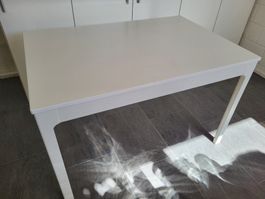 Esstisch ausziehbar, weiss, 80 x 120/180