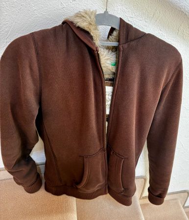 United Colors of Benetton Brown Winter Hooded Jacket