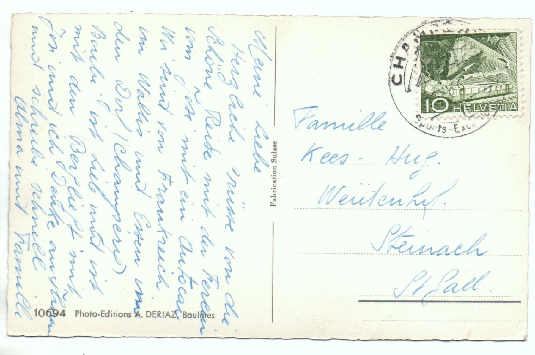 Cartes postales: CHAMPÉRY Les Tennis – D'occasion à Jona par philajona 1