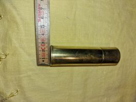 Hülsenfeuerzeug aus Messinghülsen mit Bronze Münze, Rarität!