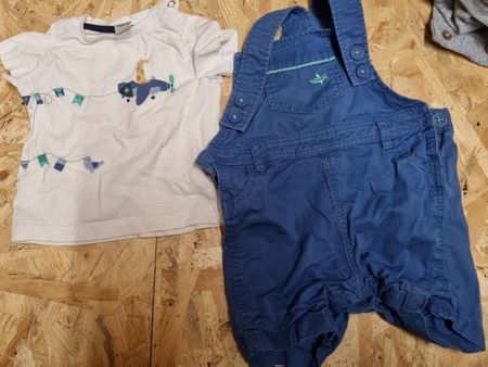 Baby Flugzeug Latzhose T- Shirt Set