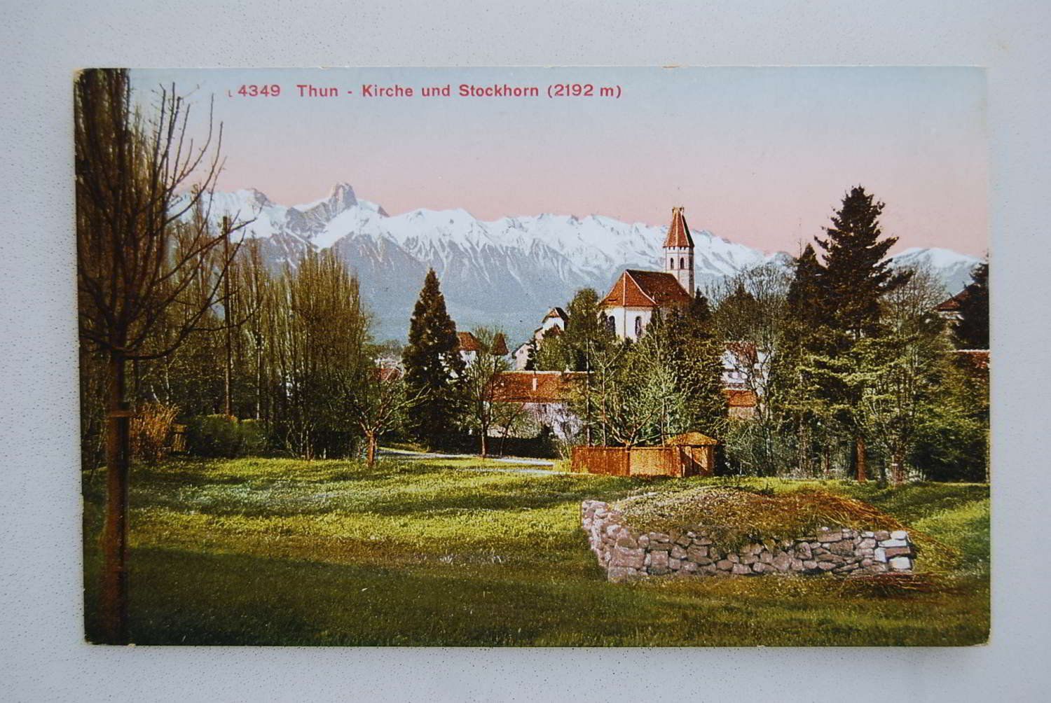 Ansichtskarten: AK Thun, Kirche und Stockhorn – Gebraucht aus Rüfenacht BE von Toro06