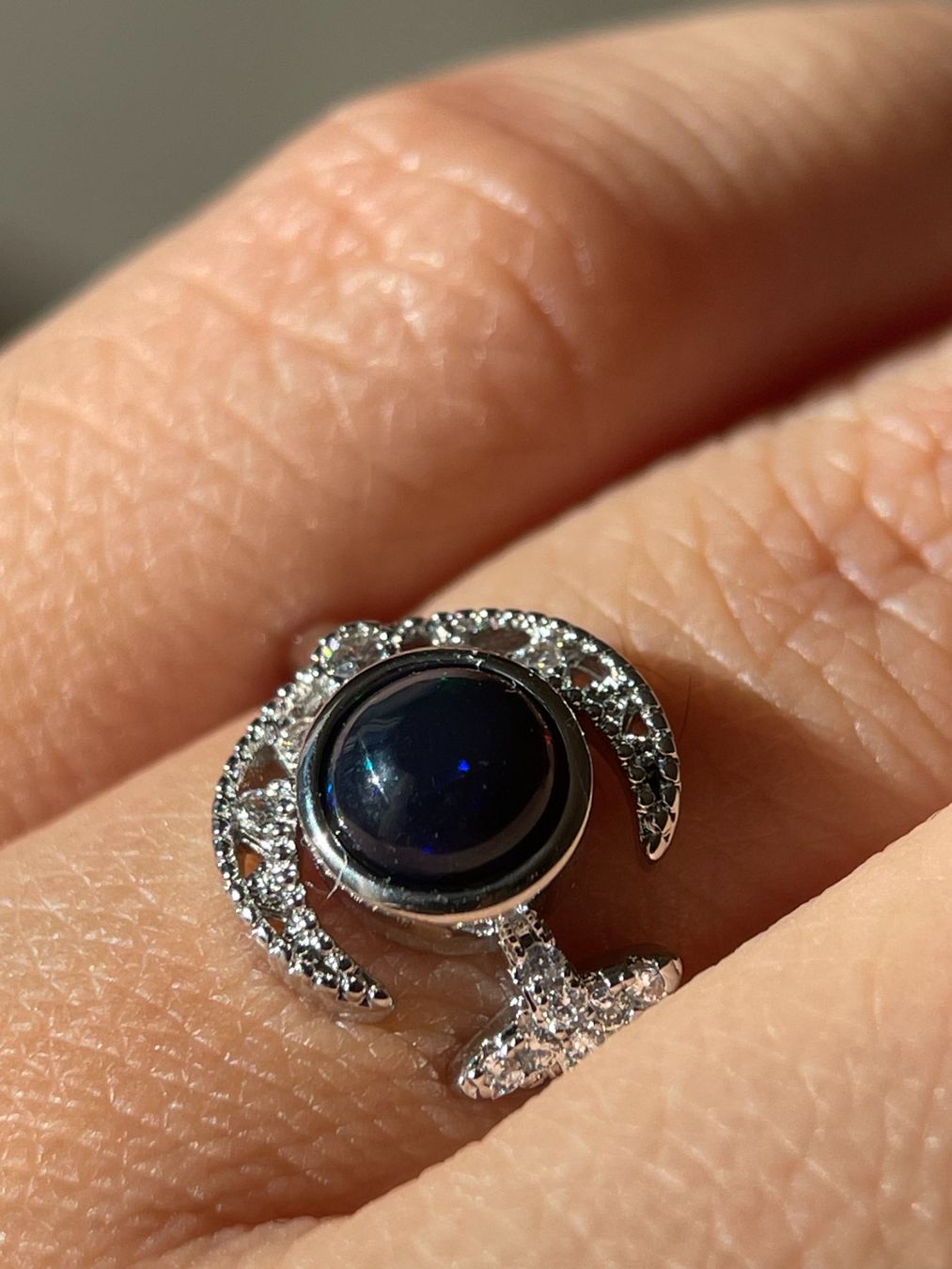 Edelsteine: Australischer Schwarzer Edelsteinring Naturstein Opal – Neu und originalverpackt aus Schiers von sisikristall 9