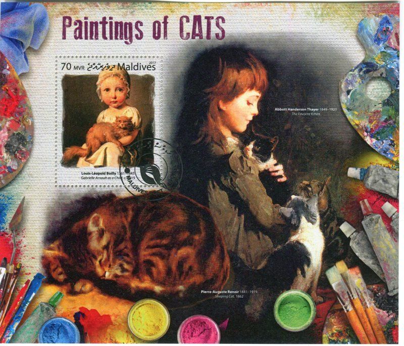 Alle Briefmarken: Block "Katzen". Malediven. – Neu und originalverpackt aus Basel von Butsch5