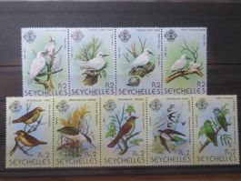 Seychellen Vögel Mi 479-82** und 430-34**
