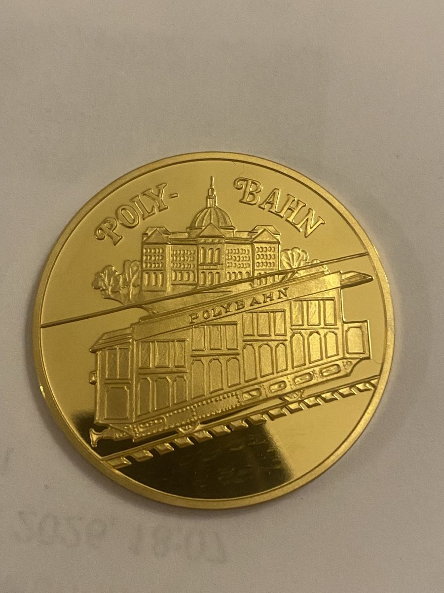 Medaillen: Silbermedaille vergoldet Polybahn – Neu (gemäss Beschreibung) aus Muralto von Alex1912