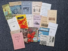 Alte Landwirtschaftliche Prospekte, Samen, Dünger, Krieg