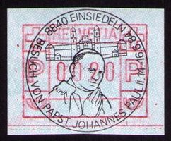 ATM 6_S-VO 8840 EINSIEDELN_PAPST Johannes Paul ll_14-16.6.84