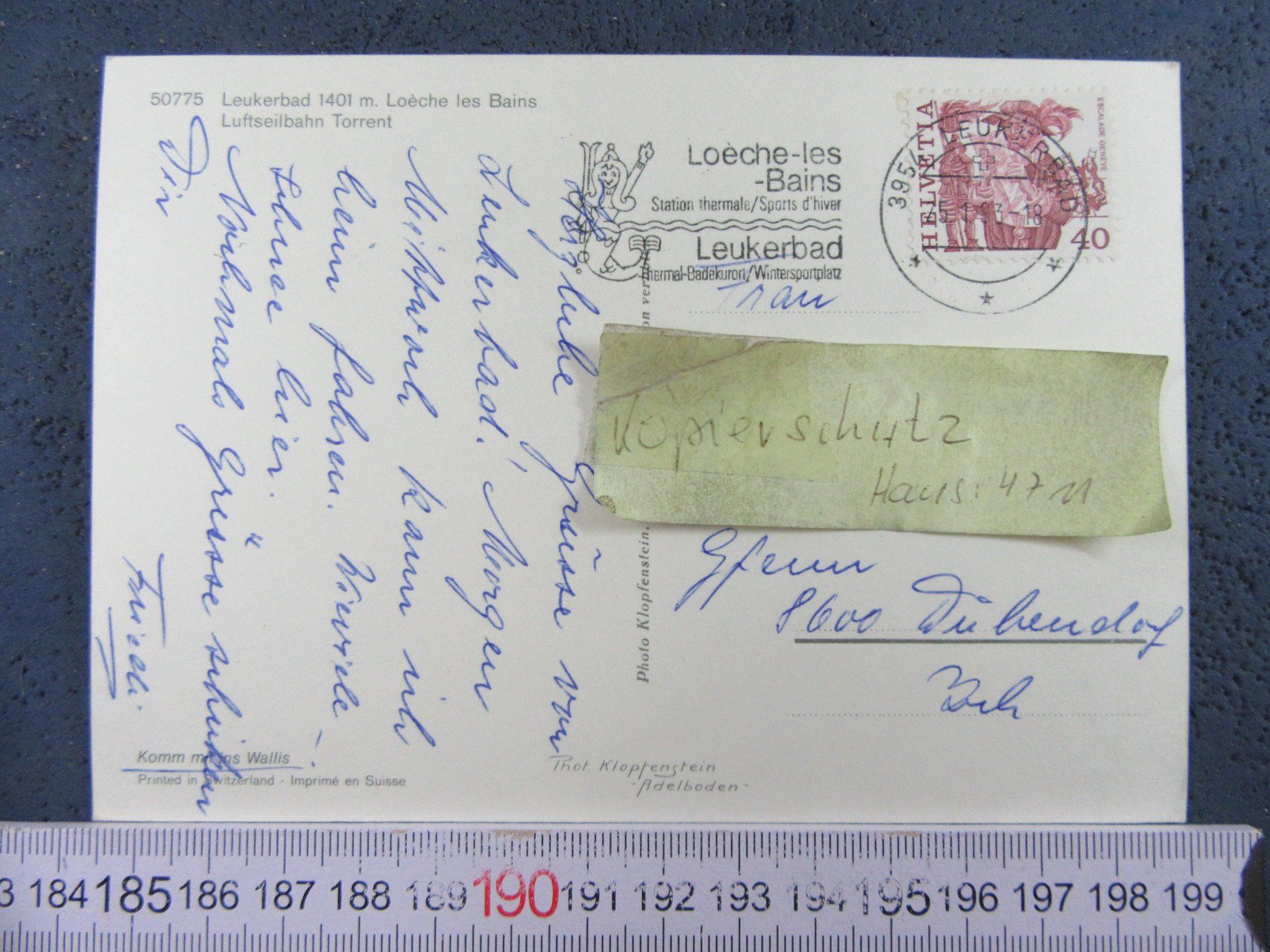 Cartoline postali: LUFTSEILBAHN TORRENT LEUKERBAD SCHNEE VS AK – Usato da Ettingen venduto da Hausi4711 1