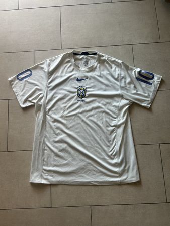 Sport T-shirt weiss mit Aufdruck Brasil