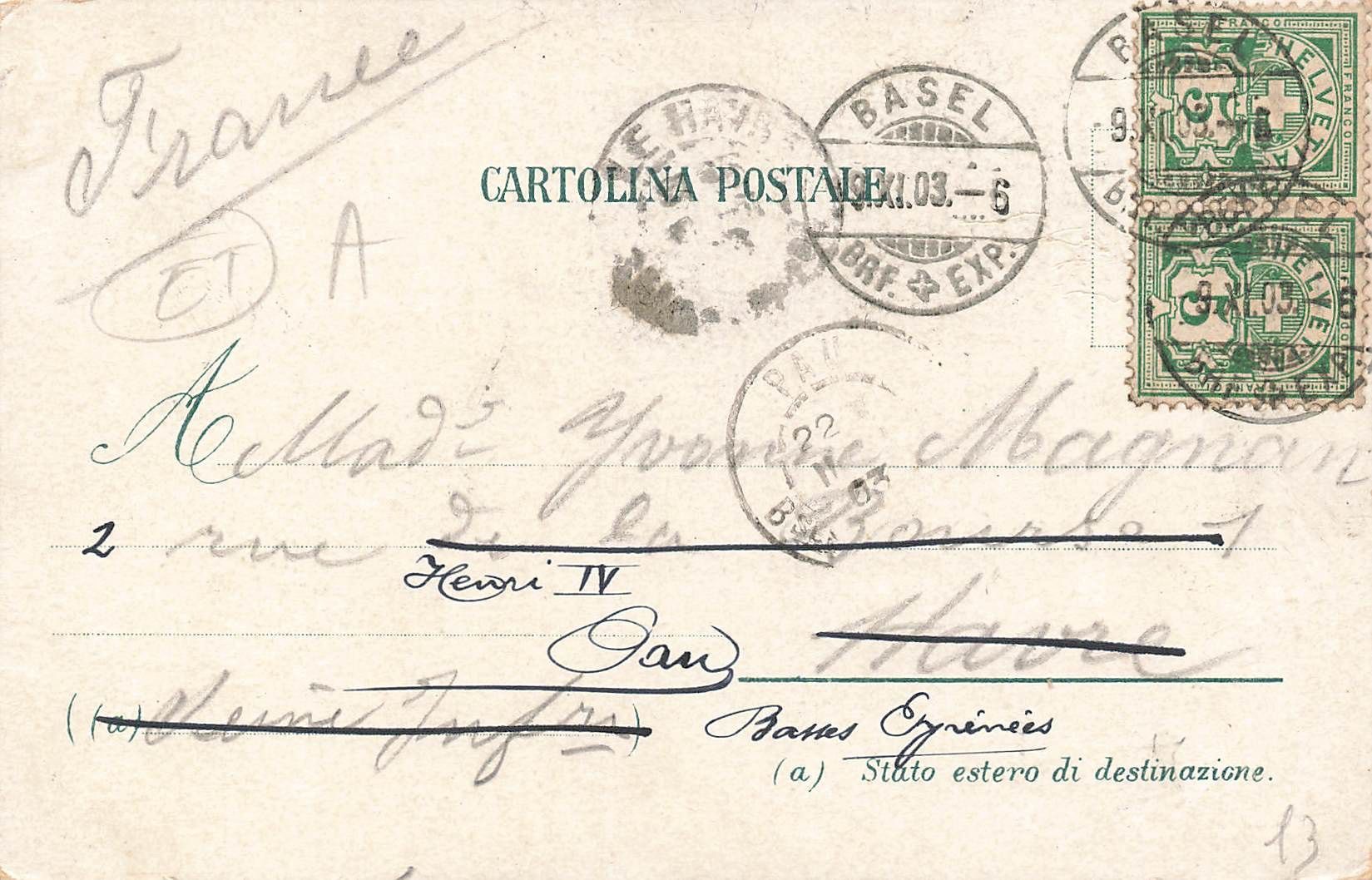 Cartoline postali: Menaggio Como – Usato da Biasca venduto da Blenio71 1