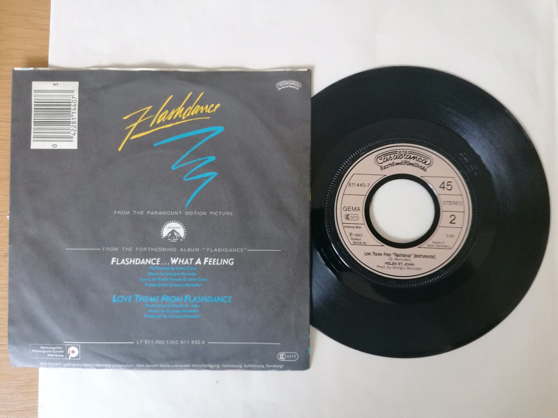 Dischi in vinile: Irene Cara - Flashdance...What a Feeling - Single Vinyl – Usato da Beinwil am See venduto da Funkthesizer 1