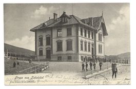 Gruss aus Rehetobel (AR) Schulhaus - Kinder - 1905
