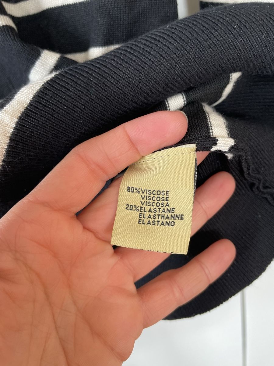 Maglioni & Felpe: Aurélie Pullover, schwarz-ecru gestreift, Grösse M top! – Usato da Neukirch an der Thur venduto da bee88 4