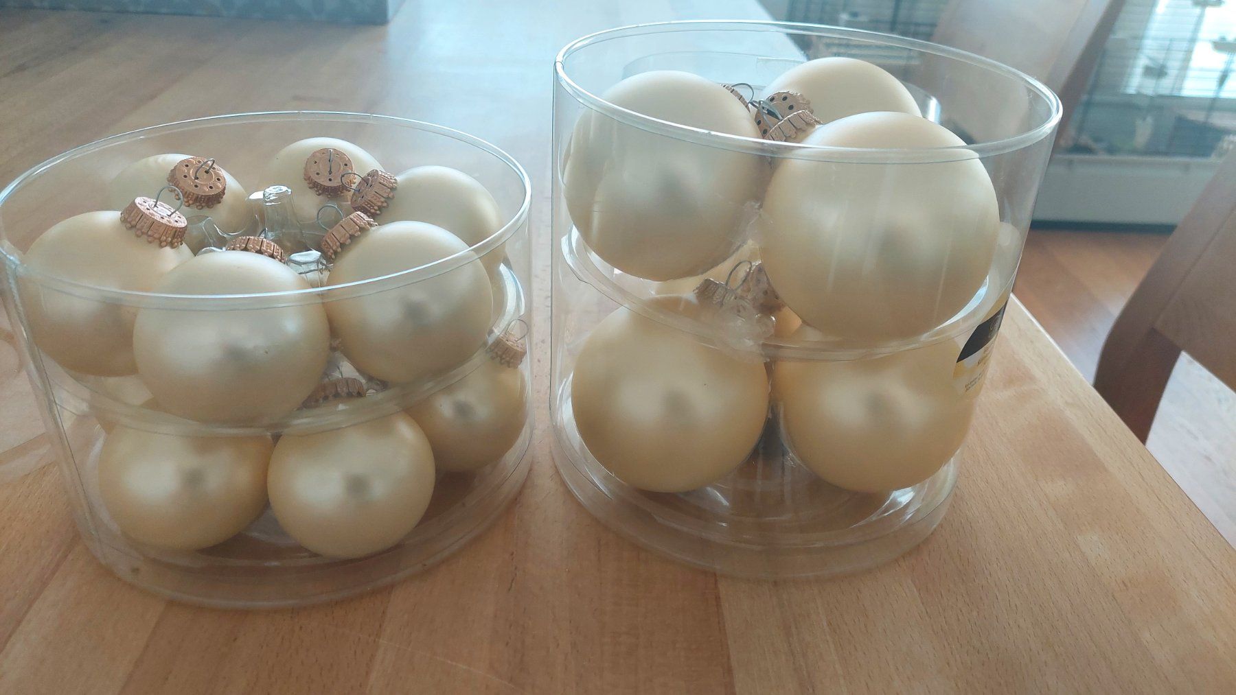 Tutte le decorazioni: Edle Weihnachtskugeln, creme, Glas – Usato da Kaltbrunn venduto da AB92 4