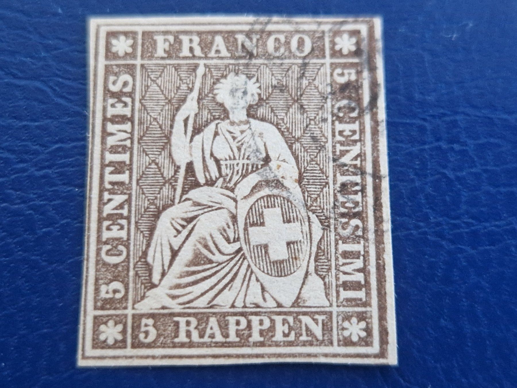 Tutti i francobolli: Strubel 22G, schönes Stück, ab 1.- – Usato da Burgdorf venduto da Glossy01