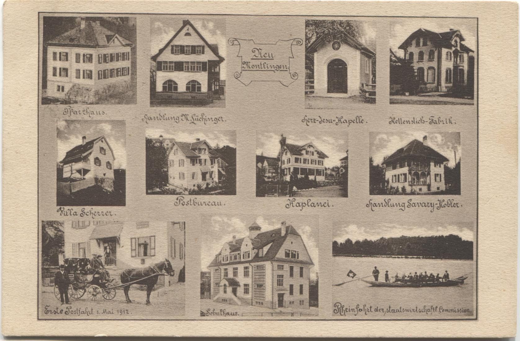 Cartoline postali: MONTLINGEN SG 1922 mit Postkutsche – Usato da Rothrist venduto da Clanx