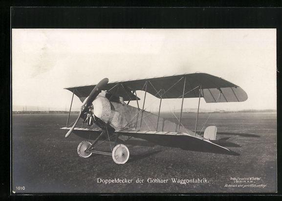 Cartoline postali: Sanke Nr. 1010: Gotha, Doppeldecker der  – Usato da Berlin venduto da bartko-reher