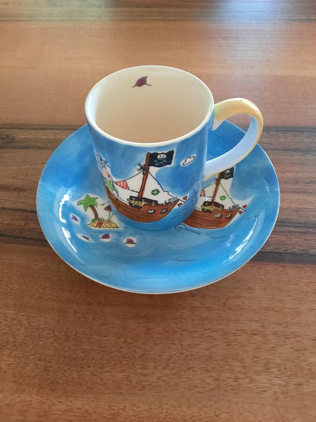 Set di piatti: NEU - Kinder Teller + Tasse, Pirat, handbemalt – Nuovo (secondo la descrizione) da Altnau venduto da willpower71 5