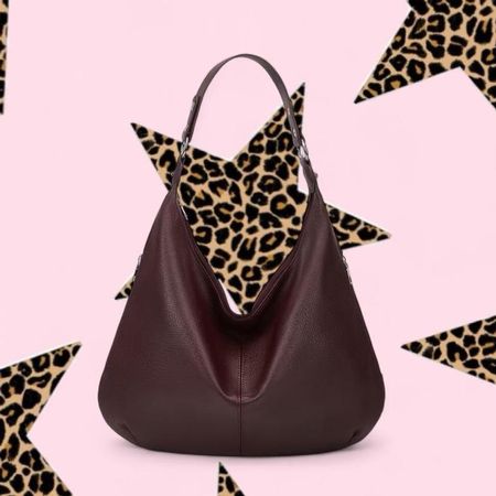 Burgundy handbag (fits laptop!) 